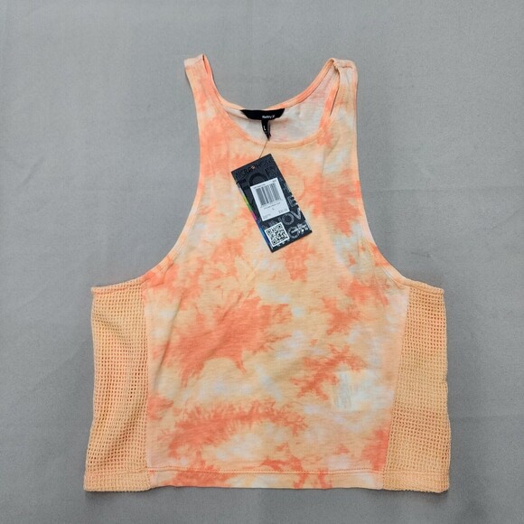 NWT Hurley Women's Orange Sleeveless Dylan Crop Top Size L - Picture 1 of 10